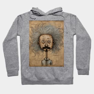 Genius Unleashed-Abstract Einstein Portrait Hoodie